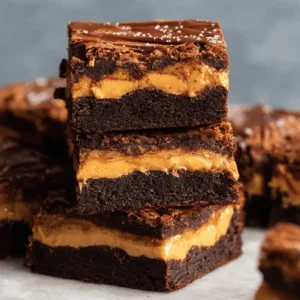 Peanut Butter Stuffed Brownies