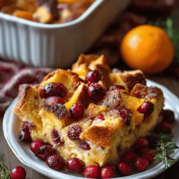 Cranberry Orange Bread Pudding