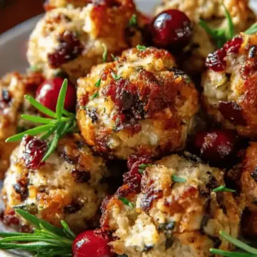 Cranberry Turkey Stuffing Balls