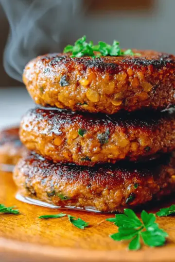 Maple & Lentil Vegan Sausage Patties