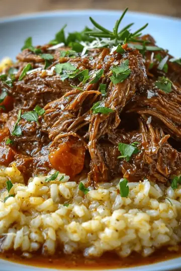 Italian Pot Roast & Parmesan Risotto