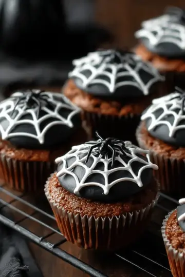 Spider Web Cupcakes
