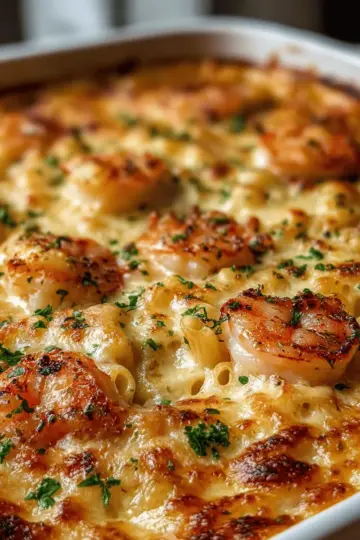 Shrimp Scampi Pasta Bake