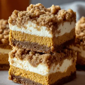 Pumpkin Cheesecake Bars with Streusel