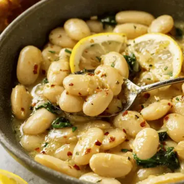 Creamy Lemon Garlic Butter Beans