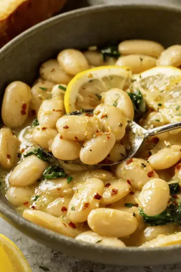 Creamy Lemon Garlic Butter Beans