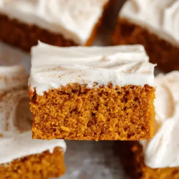 Pumpkin Bars with Cream Cheese Frosting