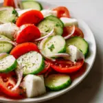 Fresh Cucumber Caprese Salad