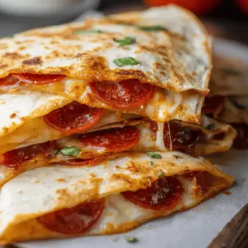 5-Minute Pepperoni Pizza Quesadilla Recipe