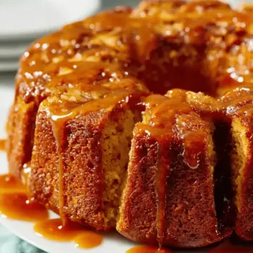 Apple Cake with Caramel Glaze