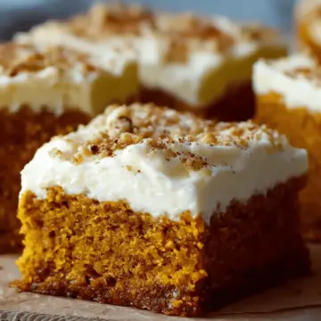 Old Fashioned Pumpkin Bars with Cream Cheese Frosting