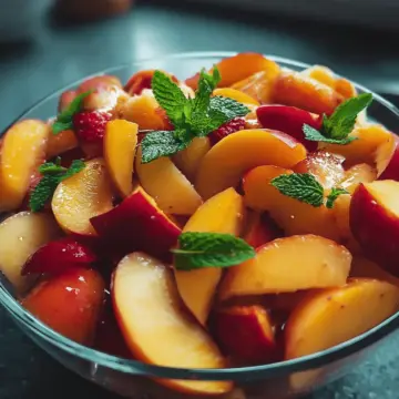Summer Peach Fruit Salad