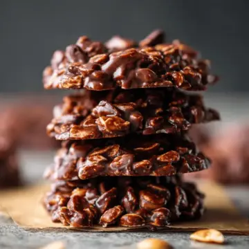Chewy, Chocolatey, Peanut Butter No-Bake Cookies