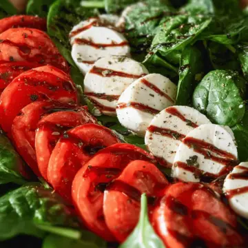 Fresh Caprese Salad with Spinach