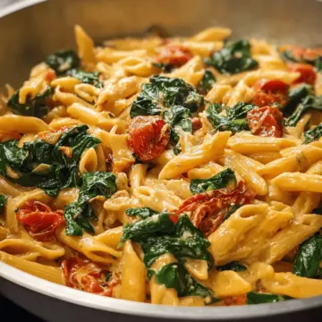 One-Pot Spinach Tomato Pasta