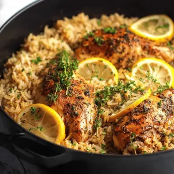 One Pot Lemon Herb Chicken and Rice