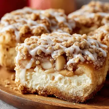 Apple Cheesecake Buns with a Crumble Topping and Sweet Glaze
