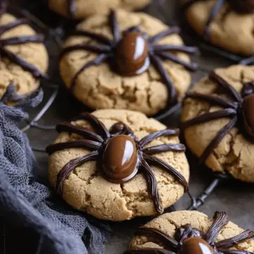 Peanut Butter Spider Cookies