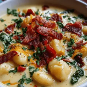 Bacon Cheddar Gnocchi Soup