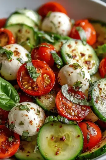 Cucumber Caprese Salad