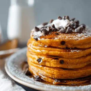 Pumpkin Chocolate Chip Pancakes