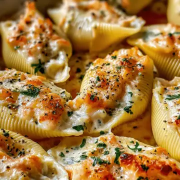 Creamy Seafood Stuffed Shells