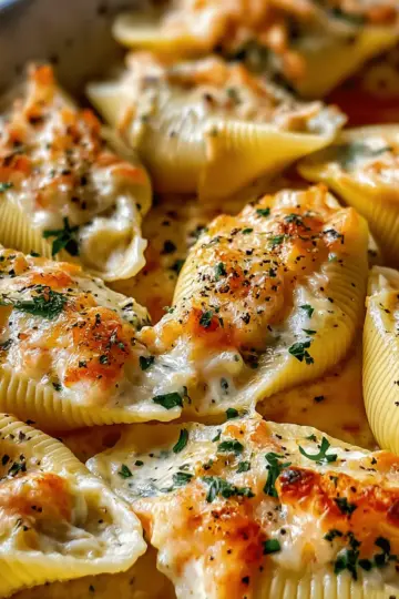 Creamy Seafood Stuffed Shells