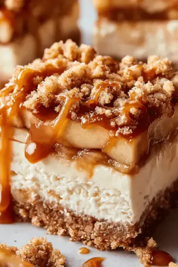 Caramel Apple Cheesecake Bars