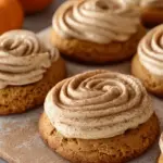 Soft Pumpkin Cookies with Cinnamon Frosting