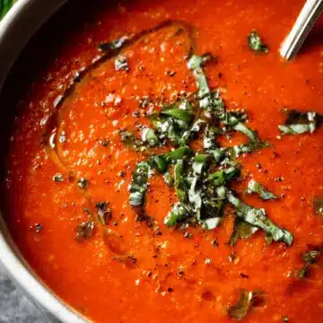 Homemade Roasted Tomato Basil Soup