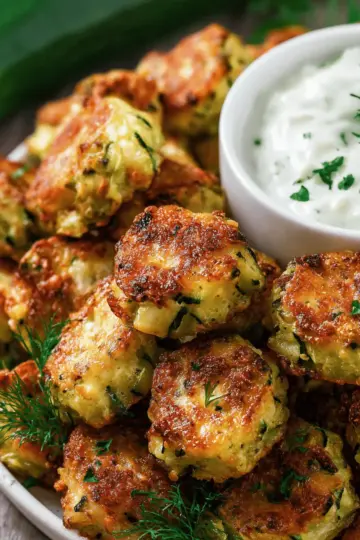 Cheesy Garlic Zucchini Bites