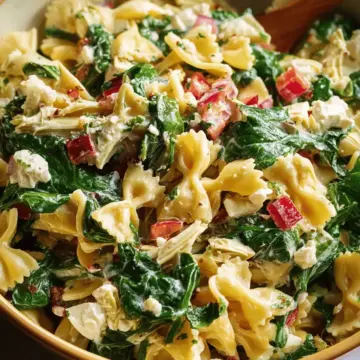 Spinach Artichoke Pasta Salad
