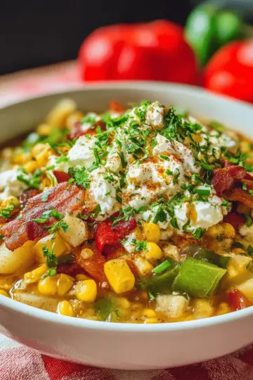 Easy Slow Cooker Mexican Street Corn Soup