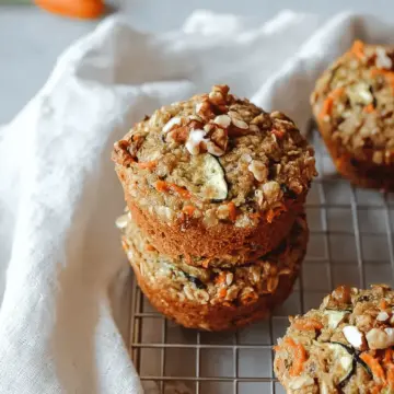 Zucchini Carrot Oat Muffins