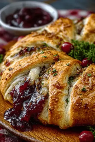 Cranberry Turkey Crescent Ring