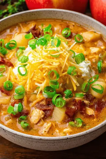 Apple and Cheddar Chicken Chili