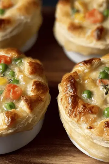 4 Ingredient Mini Chicken Pot Pies