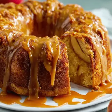 Apple Cake with Caramel Glaze