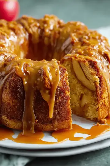 Apple Cake with Caramel Glaze