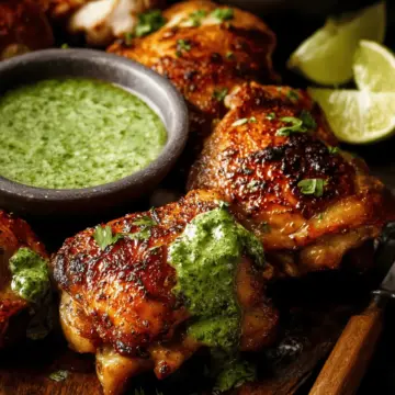 Peruvian Chicken with Green Sauce