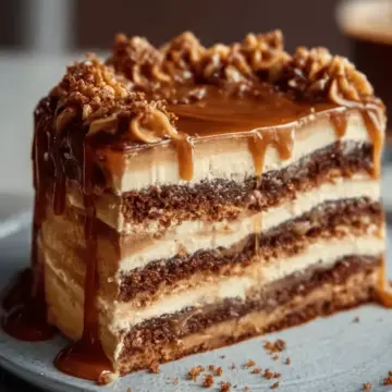 Gooey Coffee Caramel Cake