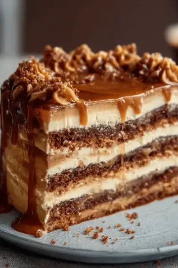 Gooey Coffee Caramel Cake