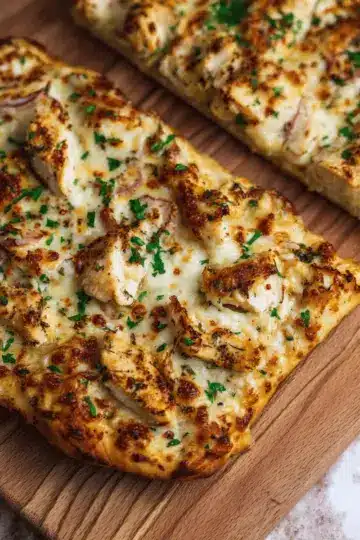 Easy Chicken Alfredo Flatbread Recipe