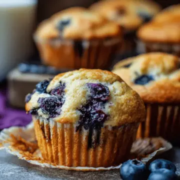 Greek Yogurt Blueberry Muffins