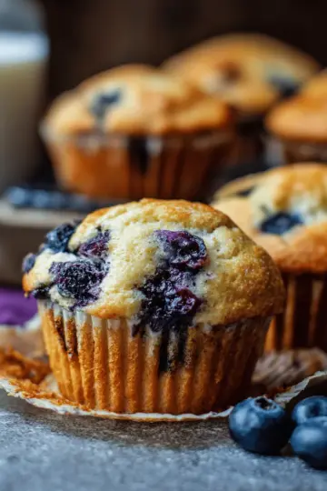 Greek Yogurt Blueberry Muffins