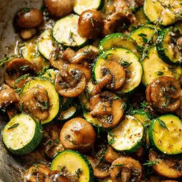 Skillet Zucchini and Mushrooms