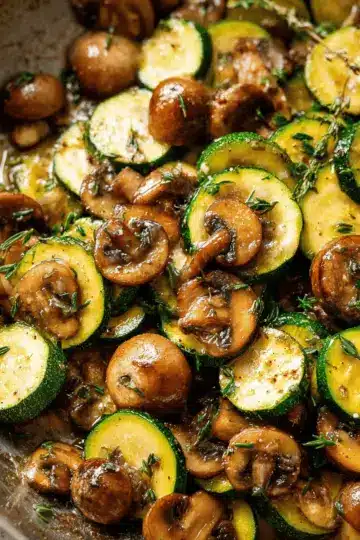 Skillet Zucchini and Mushrooms