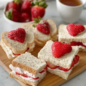 Easy Strawberry Tea Sandwiches
