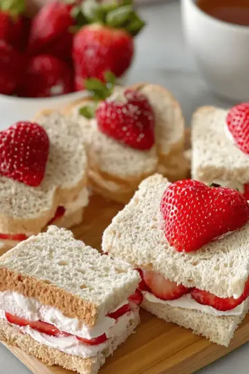 Easy Strawberry Tea Sandwiches