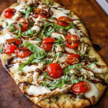 Caprese Flatbread with Chicken